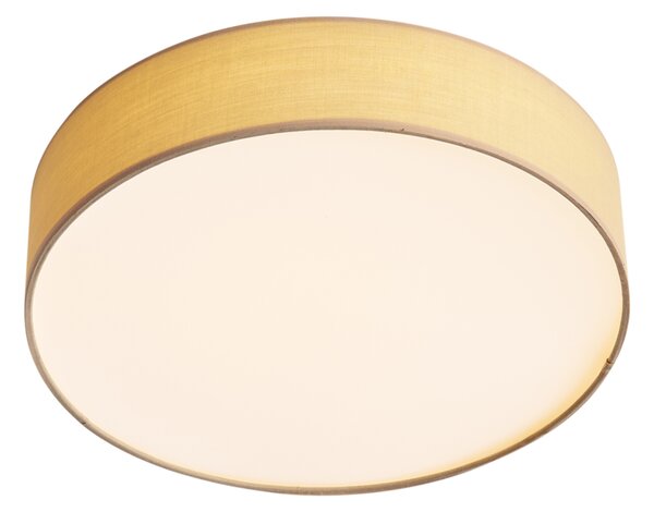 Plafonieră inteligentă bej 35cm incl. LED și telecomandă - Flat Drum