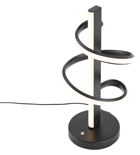 Lampă de masă de design neagră, incl. LED, cu dimmer și comutator cu 3 căi - Rolla