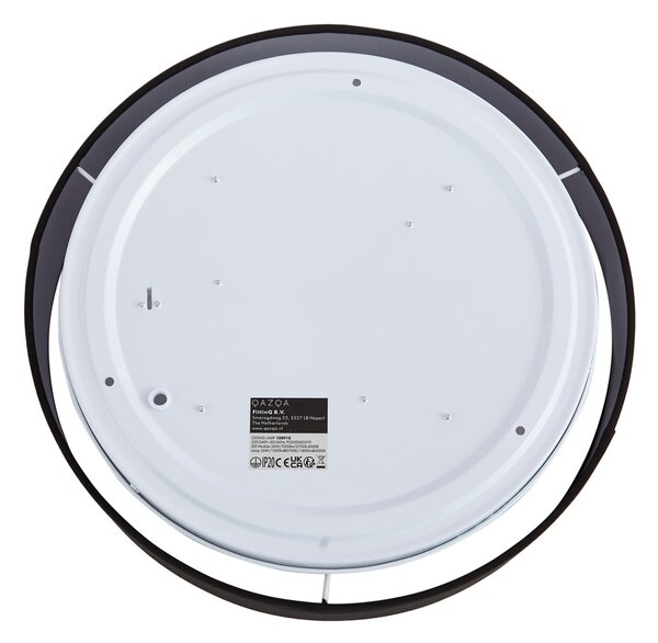 Plafonieră inteligentă neagră 35cm incl. LED și telecomandă - Flat Drum