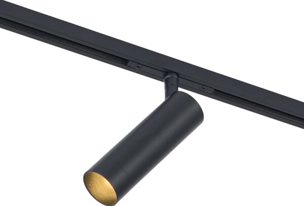 Spot modern negru pentru sistem de șină monofazat GU10 35mm - Slimline Uzzy