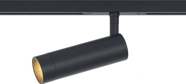 Spot modern negru pentru sistem de șină monofazat GU10 35mm - Slimline Uzzy