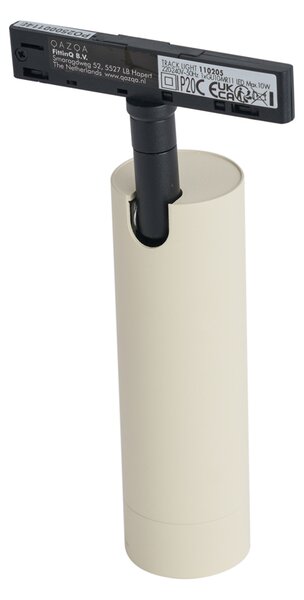 Spot modern bej cu negru pentru sistem de șină monofazat GU10 35mm - Slimline Uzzy