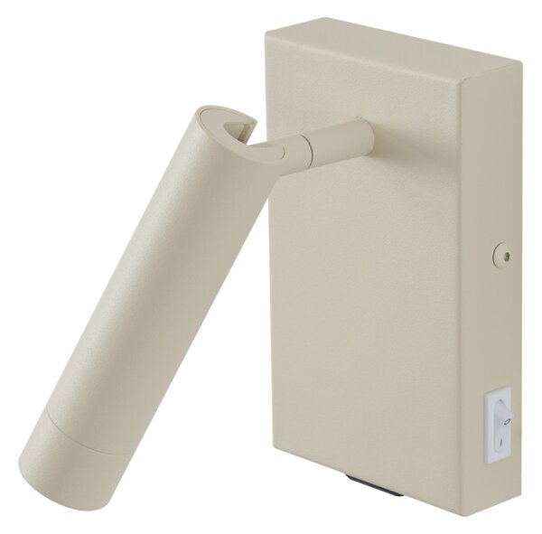 Lampă de perete modernă bej reglabilă cu USB-C - Croft