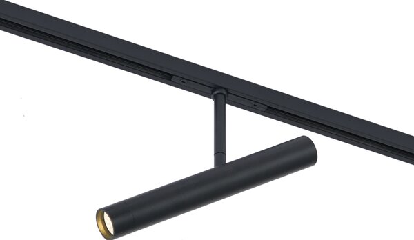 Spot modern negru pentru sistem de șină monofazat - Slimline Avery
