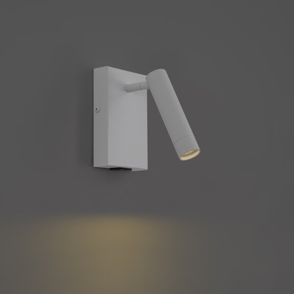 Lampă de perete modernă albă reglabilă cu USB-C - Croft