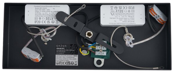 Spot modern negru montat la suprafață, cu LED dimabil inclus, cu 2 lumini - Apollo