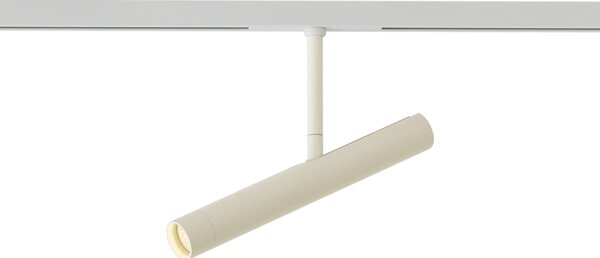 Spot modern bej cu alb pentru sistem de iluminat pe șină monofazat - Slimline Avery