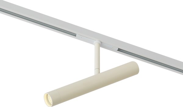 Spot modern bej cu alb pentru sistem de iluminat pe șină monofazat - Slimline Avery
