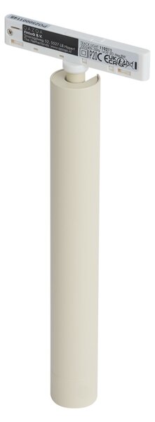 Spot modern bej cu alb pentru sistem de iluminat pe șină monofazat - Slimline Avery