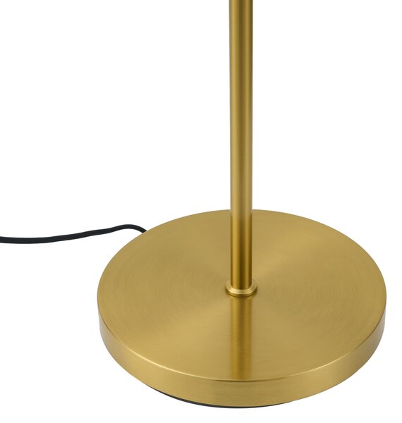 Lampă de podea de design alamă cu sticlă ambră 2 lumini - Brianna