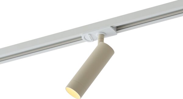 Spot modern bej cu adaptor alb pentru sistem de șină monofazat GU10 35mm - Iconic Jeana Luxe