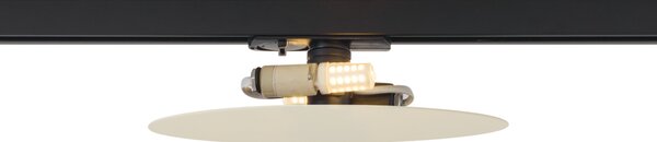 Plafonieră modernă bej pentru sistem de iluminat pe șină monofazat cu 2 lumini - Iconic Pulley