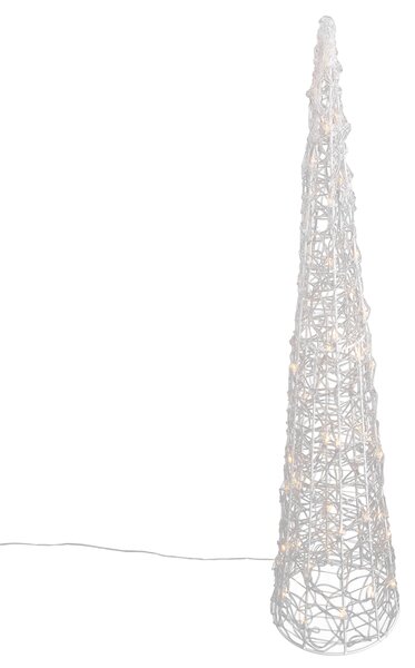 Brad de Crăciun transparent 100cm Incl. LED IP44 - Coni