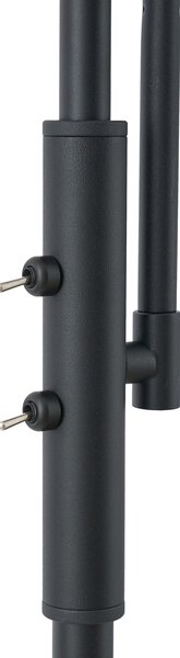 Lampă de podea de design neagră cu sticlă fumurie cu 2 lumini - Brianna