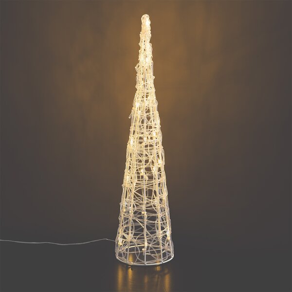 Brad de Crăciun transparent 60cm incl. LED IP44 - Coni