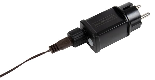 Lampă de podea de Crăciun maro în formă de copac 120 cm, cu LED și timer IP44 - Ki