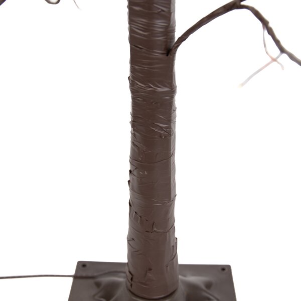 Lampă de podea de Crăciun maro în formă de copac 120 cm, cu LED și timer IP44 - Ki