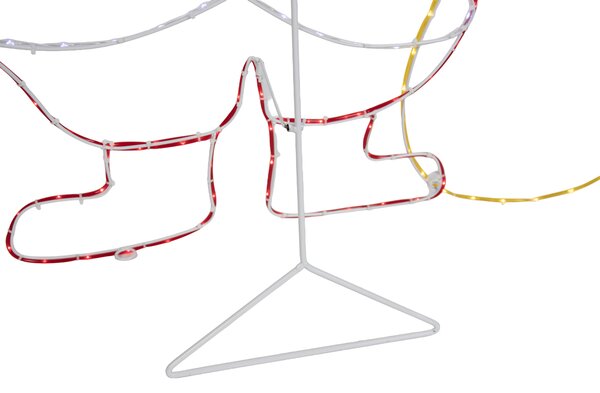 Lampă de podea de Crăciun Moș Crăciun 117cm incl. LED cu temporizator IP44 - Pax