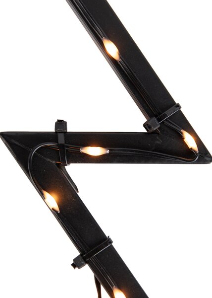 Spotlight de Crăciun negru în formă de brad 54 cm incl. LED IP44 - Kas