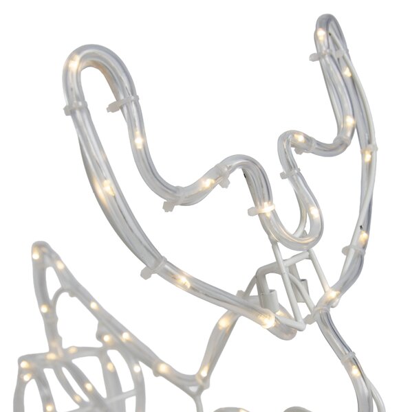 Lampă de podea de Crăciun Ren cu sanie 116cm Incl. LED cu temporizator IP44 - Sori