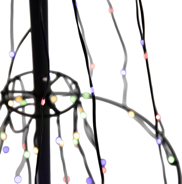 Lampă de podea de Crăciun Neagră Brad 150cm incl. LED RGB cu Timer IP44 - Ugoku