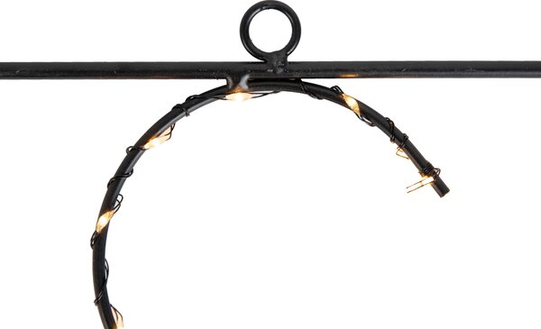 Lampă de perete de Crăciun neagră XMAS incl. LED cu temporizator IP44 - Yoro