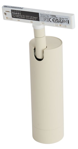Spot modern bej cu alb pentru sistem de șină monofazat GU10 35mm - Slimline Uzzy