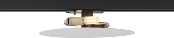 Plafonieră modernă albă pentru sistem de iluminat pe șină monofazat cu 2 lumini - Iconic Pulley
