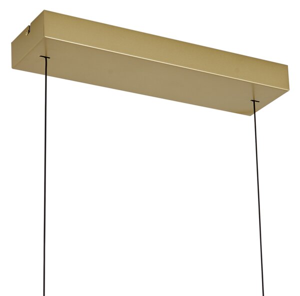 Lampă suspendată modernă din alamă cu sticlă transparentă, inclusiv LED Easylift - Catch
