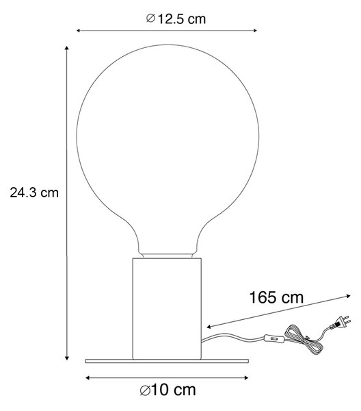Lampă de masă de Crăciun aurie cu LED inclus - Facil