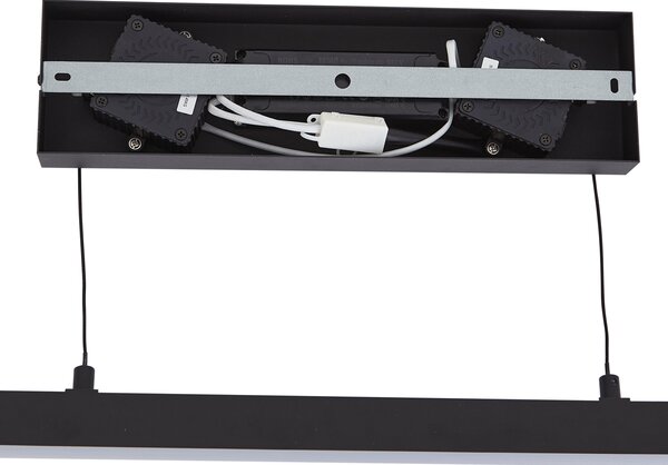 Lampă suspendată modernă neagră cu sticlă fumurie incl. LED Easylift - Catch