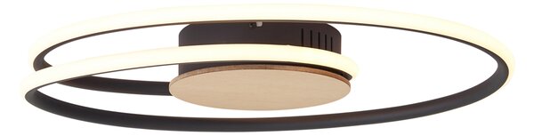 Plafonieră de design din lemn, cu LED, cu dimmer în 3 trepte - Rowan