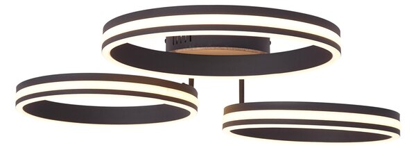Plafonieră din lemn cu LED, cu dimmer în 3 trepte, cu 3 lumini - Navara
