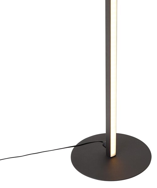 Lampă de podea de design neagră cu LED și dimmer tactil - Clutch