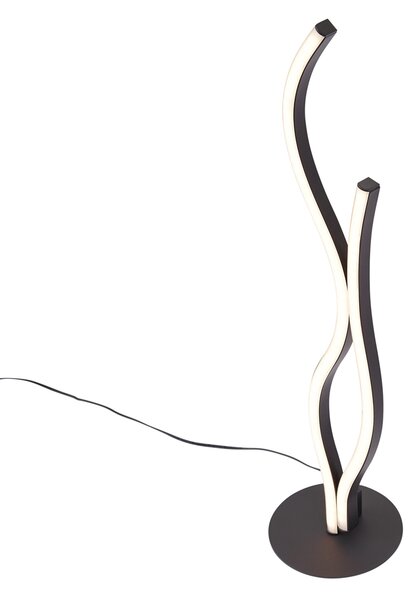 Lampă de masă de design neagră cu LED inclus, cu dimmer - Ying