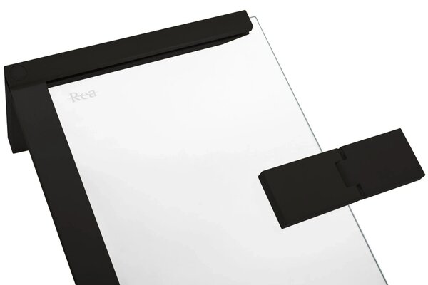 Rea Hugo Double, cabină de duș cu 2 aripi 80 (uşă) x 80 (uşă) x 200 cm, sticlă transparentă de 6 mm, profil negru, REA-K6600