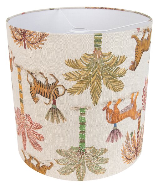 Abajur din material textil multicolor cu imprimeu animal 40/40/40