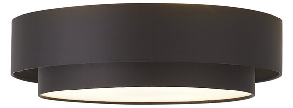 Plafonieră modernă neagră 50cm cu 3 lumini - Drum Duo