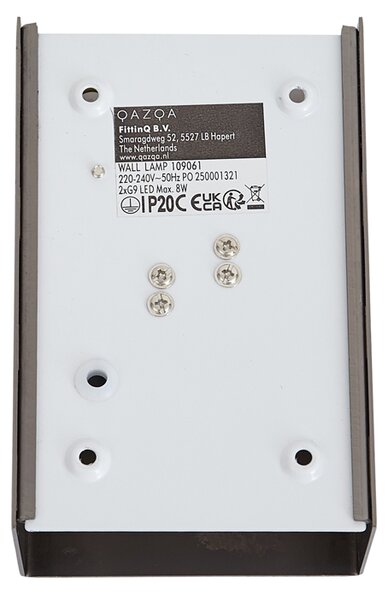Lampă de perete modernă gunmetal cu 2 lumini - Otan S