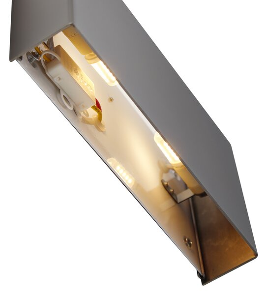 Lampă de perete modernă gunmetal cu 2 lumini - Otan