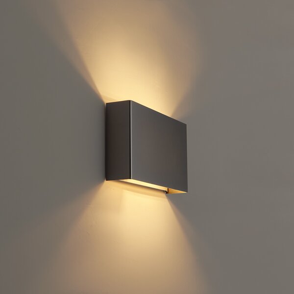 Lampă de perete modernă gunmetal cu 2 lumini - Otan