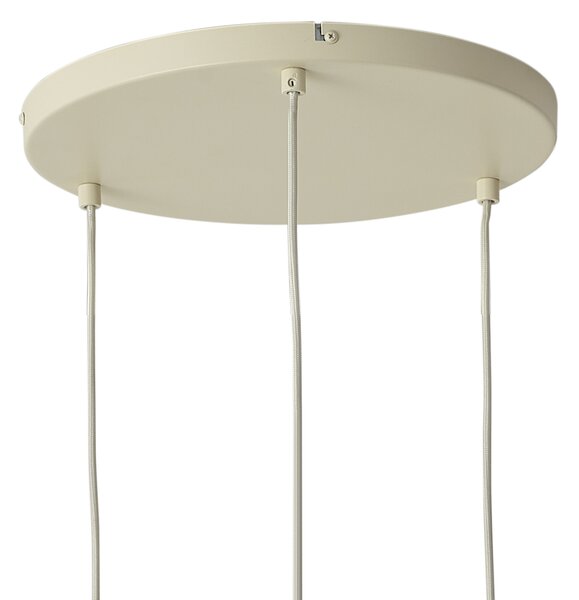 Lampă suspendată modernă bej cu frânghie cu 3 lumini - Kora