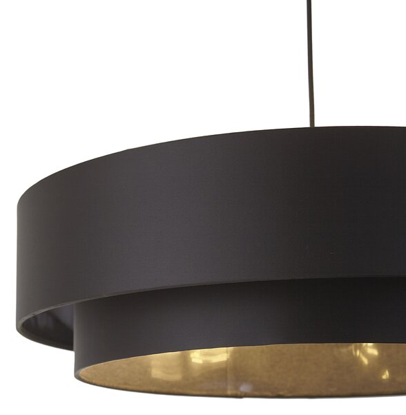Lampă suspendată modernă neagră 50 cm 3 lumini - Drum Duo