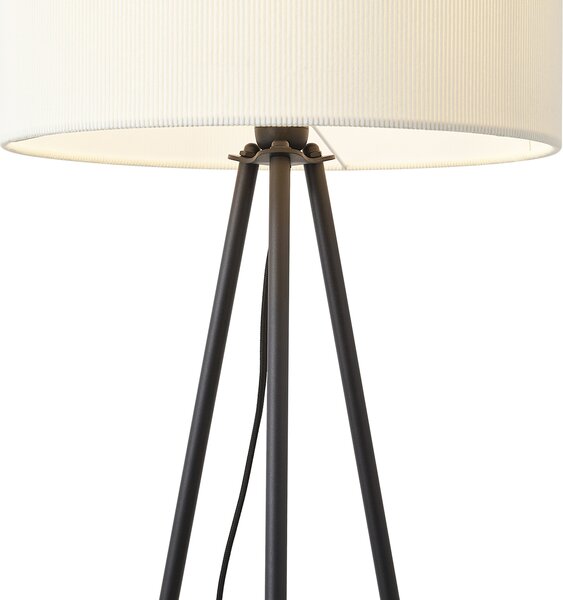 Lampă de podea modernă cu trepied alb cu abajur de catifea - Luz