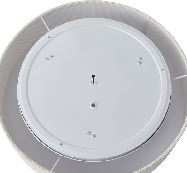 Plafonieră modernă albă cu abajur de catifea 46cm 3 lumini - Luz