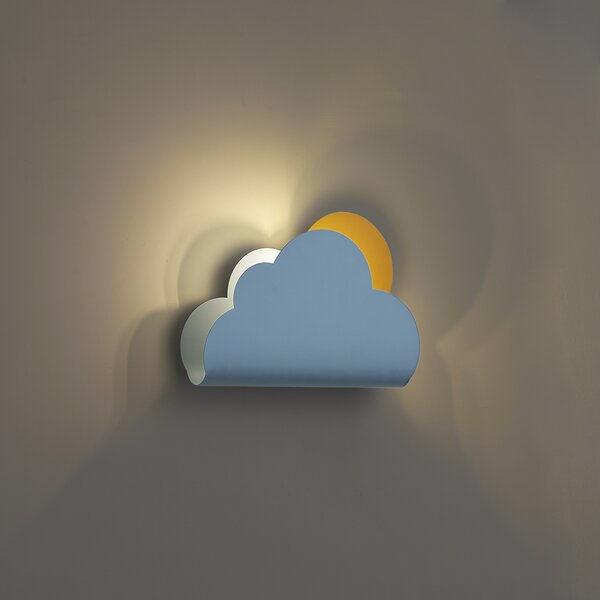 Lampă de perete pentru copii nor albastru cu soare - Cloudy