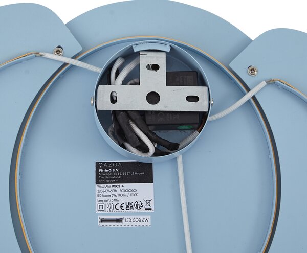 Lampă de perete pentru copii albastră, incl. LED, cu 3 trepte de intensitate luminoasă - Ellie the Elephant
