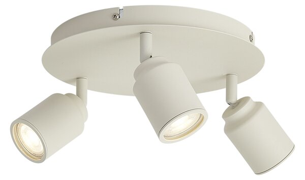 Spot încastrat modern bej cu 3 lumini IP44 - Ducha