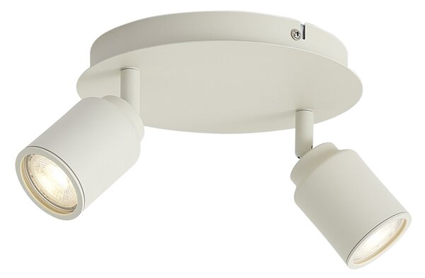 Spot modern de baie bej cu 2 lumini IP44 - Ducha