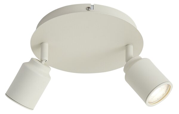 Spot modern de baie bej cu 2 lumini IP44 - Ducha